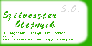 szilveszter olejnyik business card